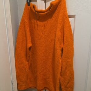H&M Vibrant Orange Turtleneck Sweater